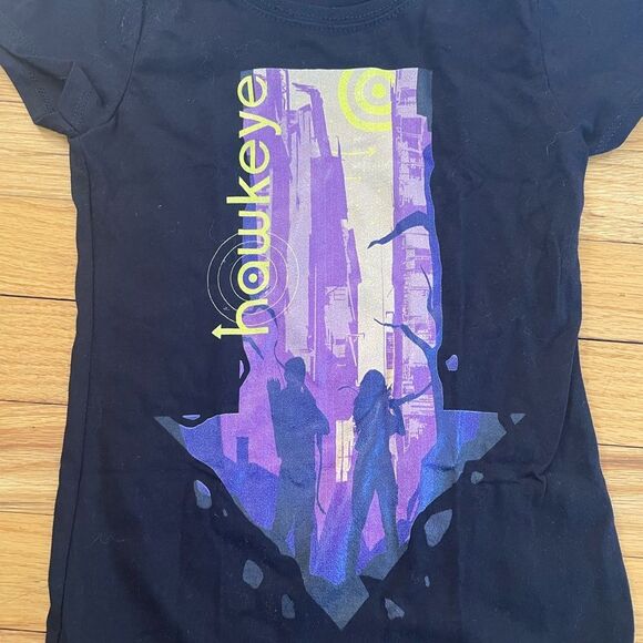 Marvel Kids Black Hawkeye T-Shirt small 5/6 NWOT - Picture 2 of 4